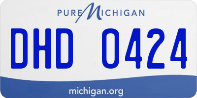 MI license plate DHD0424