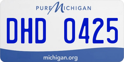 MI license plate DHD0425