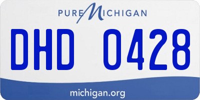 MI license plate DHD0428