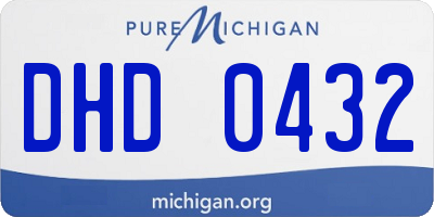 MI license plate DHD0432