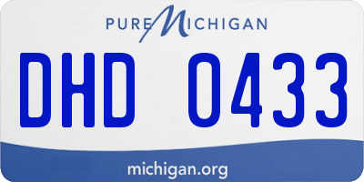 MI license plate DHD0433