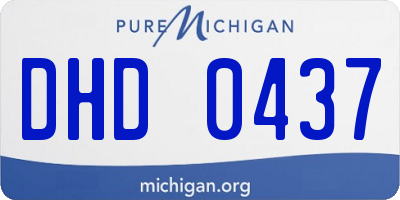 MI license plate DHD0437