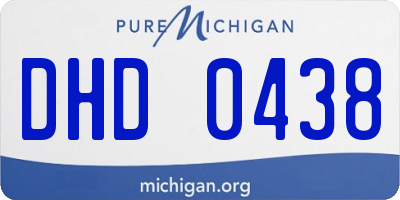 MI license plate DHD0438