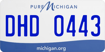 MI license plate DHD0443