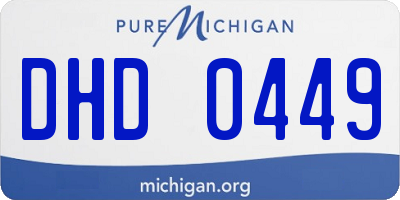MI license plate DHD0449