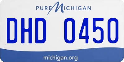 MI license plate DHD0450