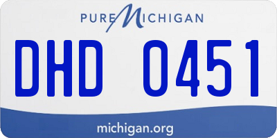 MI license plate DHD0451