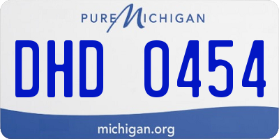 MI license plate DHD0454