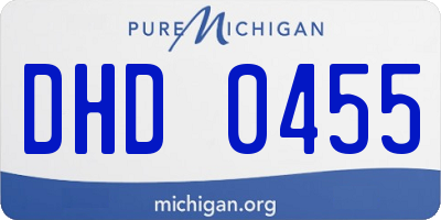 MI license plate DHD0455