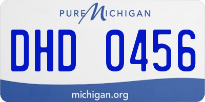 MI license plate DHD0456