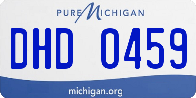 MI license plate DHD0459