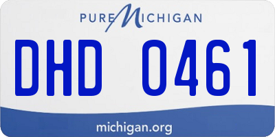 MI license plate DHD0461