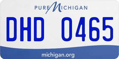 MI license plate DHD0465