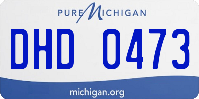 MI license plate DHD0473