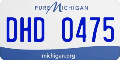 MI license plate DHD0475