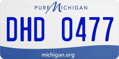 MI license plate DHD0477