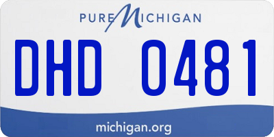 MI license plate DHD0481
