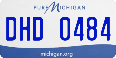 MI license plate DHD0484