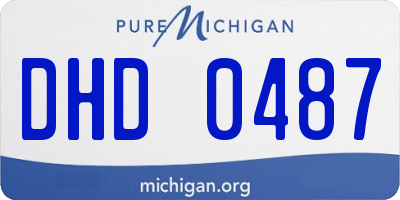 MI license plate DHD0487