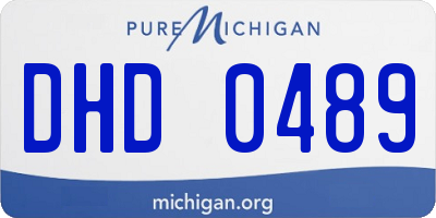 MI license plate DHD0489