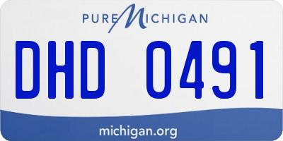 MI license plate DHD0491