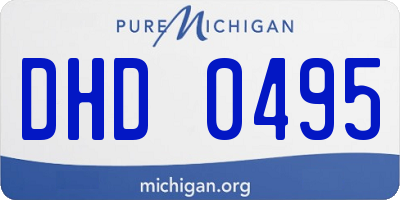MI license plate DHD0495