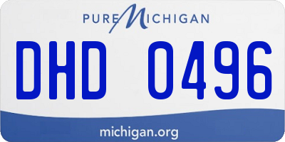 MI license plate DHD0496