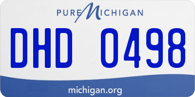 MI license plate DHD0498