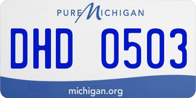 MI license plate DHD0503