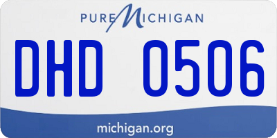 MI license plate DHD0506
