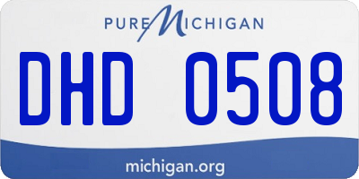 MI license plate DHD0508
