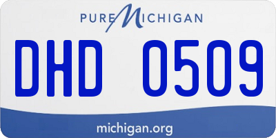 MI license plate DHD0509