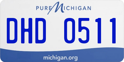 MI license plate DHD0511