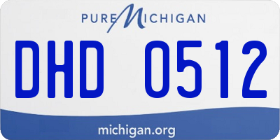 MI license plate DHD0512
