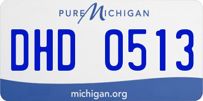 MI license plate DHD0513