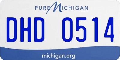MI license plate DHD0514