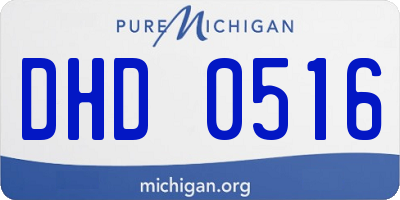 MI license plate DHD0516