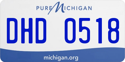 MI license plate DHD0518
