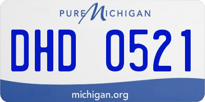 MI license plate DHD0521