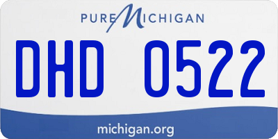 MI license plate DHD0522