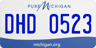 MI license plate DHD0523