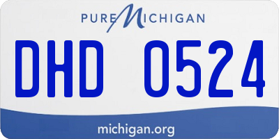 MI license plate DHD0524