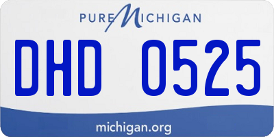 MI license plate DHD0525