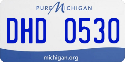 MI license plate DHD0530