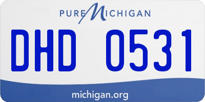MI license plate DHD0531