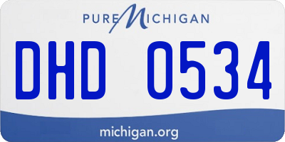 MI license plate DHD0534