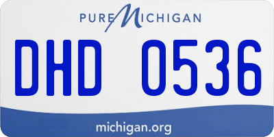 MI license plate DHD0536