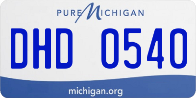 MI license plate DHD0540