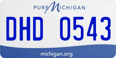 MI license plate DHD0543