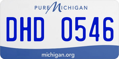 MI license plate DHD0546